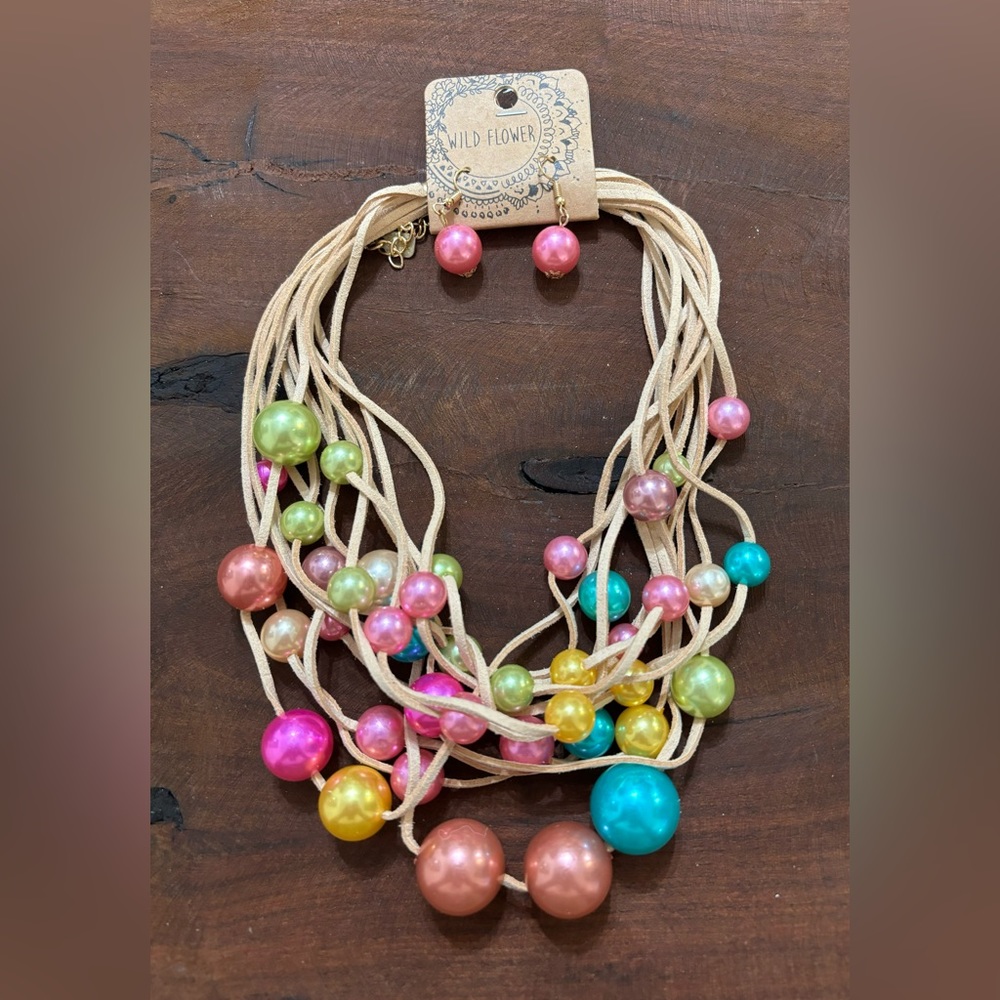 Multicolor Necklace and Earring Set